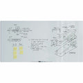 U Floating Non-Magnetic Glass Frameless Dry-Erase Board, UBR2779U0001