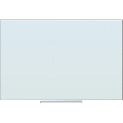 U Floating Frameless Non-Magnetic Ghost Grid Glass Dry-Erase Board, UBR2798U0001