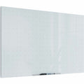 U Floating Frameless Non-Magnetic Ghost Grid Glass Dry-Erase Board, UBR2798U0001