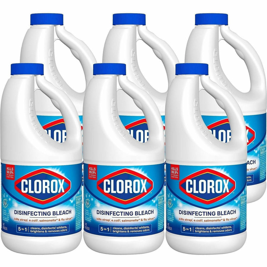 Clorox Disinfecting Bleach, White, Disinfectant, 6 / Carton, CLO32260CT