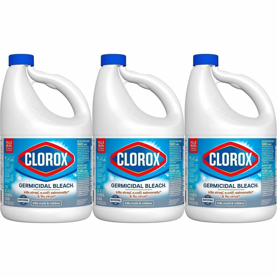 Clorox Germicidal Bleach, White, Disinfectant, 3 / Carton, CLO32429CT