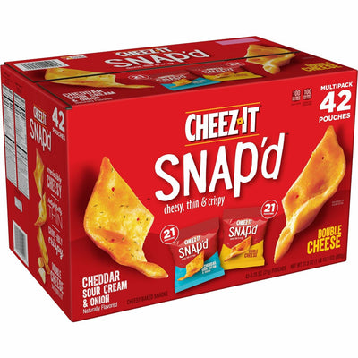 Kellanova Cheez-It Snap'd Baked Cheese Variety Pack, 1 Carton, KEB11500