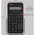Sharp EL-501X2BWH Scientific Calculator, White, SHREL501X2BWH