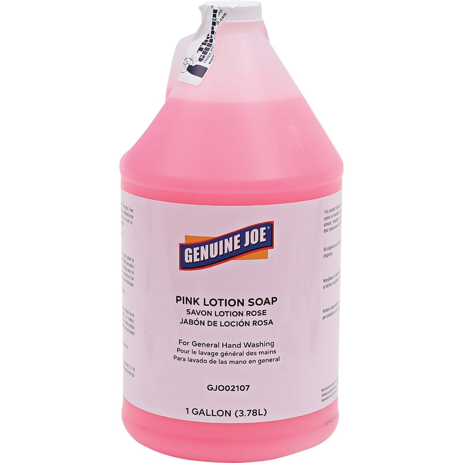 Genuine Joe Pink Lotion Soap, Rich Lather, GJO02107