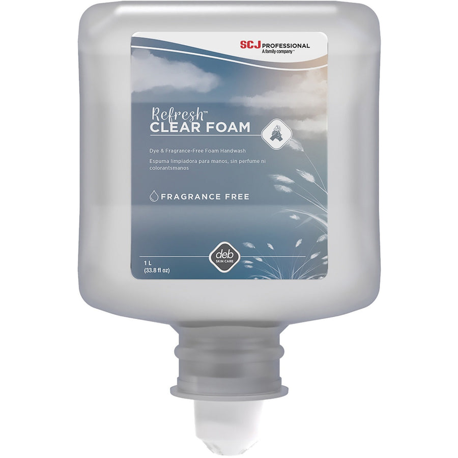 SC Johnson Hypoallergenic Foam Hand Soap, Clear, Anti-irritant, 6 / Carton, SJNCLR1L
