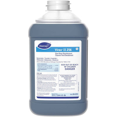 Diversey Virex II 256 Disinfectant Cleaner, Blue, 2 / Carton, DVO04329