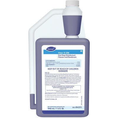 Diversey Virex II 256 Disinfectant Cleaner, Blue, 6 / Carton, DVO04331