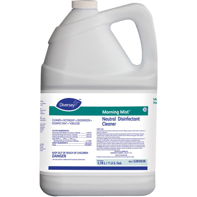 Diversey Morning Mist Neutral Disinfectant, Blue, 4 / Carton, DVO5283038