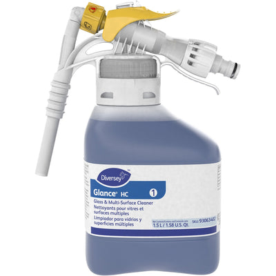 Diversey Glance HC Glass/MultiSurface Cleaner, Blue, 2 / Carton, DVO93063402
