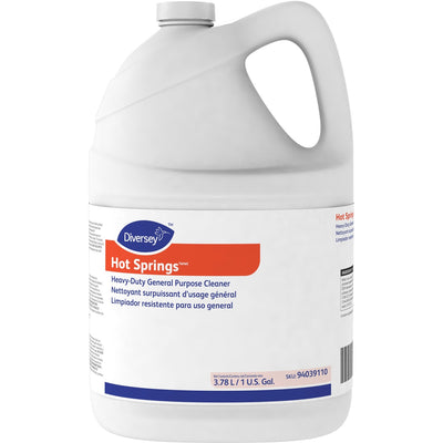 Diversey Hot Springs Heavy-Duty Cleaner, Yellow, 4 / Carton, DVO94039110