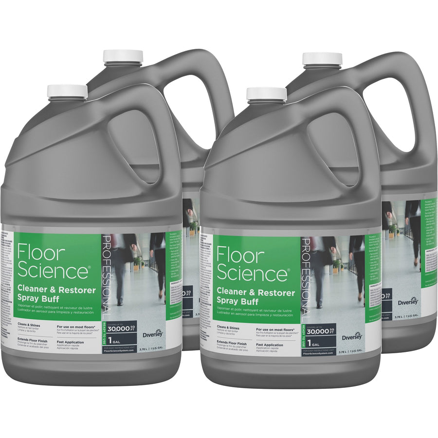 Diversey Floor Science Cleaner Spray Buff, Straw, 4 / Carton, DVOCBD540458CT