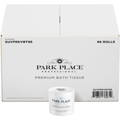 Sunset Converting Park Place Double-ply Premium Bath Tissue Rolls, White, 1 Carton, SUVPRKVBT96