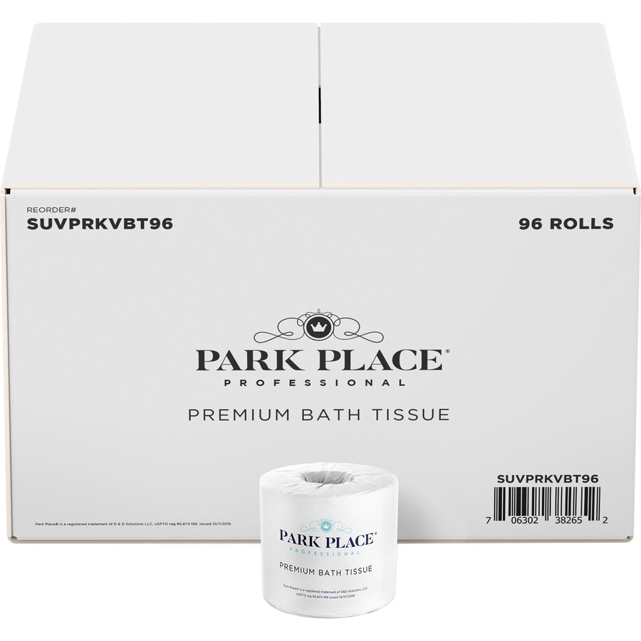 Park Place Double-ply Premium Bath Tissue Rolls, White, 1 Carton, SUVPRKVBT96