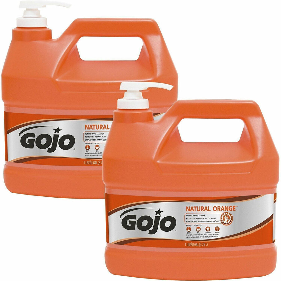 Gojo® NATURAL* ORANGE Pumice Hand Cleaner, Heavy Duty, 2 / Carton, GOJ095502