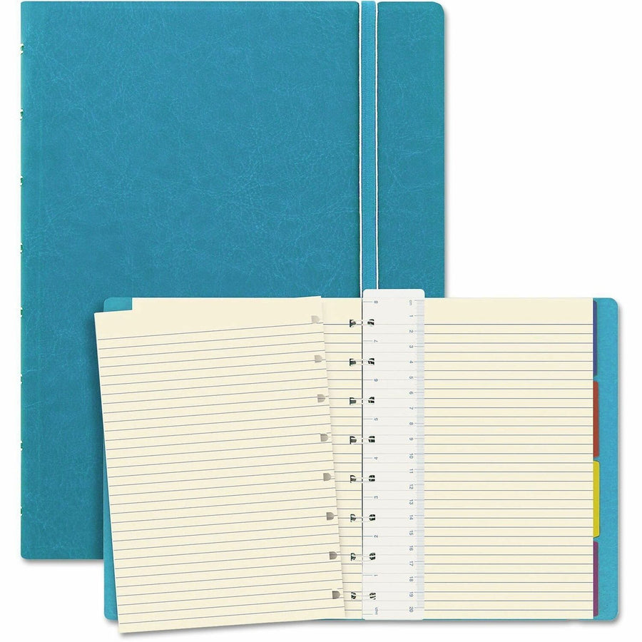 Filofax Refillable Notebook, 8.25" x 5.75", Twin Wirebound, 56, Indexed, REDB115012U