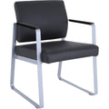 Lorell Healthcare Reception Sled Base Guest Chair, Black, LLR66996