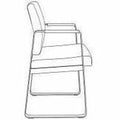 Lorell Healthcare Reception Sled Base Guest Chair, Black, LLR66996