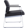 Lorell Healthcare Reception Sled Base Guest Chair, Black, LLR66996