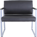 Lorell Healthcare Reception Big & Tall Sled Base Guest Chair, Black, LLR66997