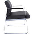 Lorell Healthcare Reception Big & Tall Sled Base Guest Chair, Black, LLR66997