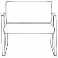 Lorell Healthcare Reception Big & Tall Sled Base Guest Chair, Black, LLR66997