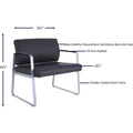 Lorell Healthcare Reception Big & Tall Sled Base Guest Chair, Black, LLR66997