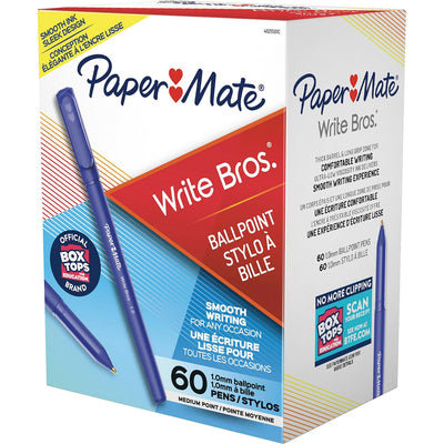 Newell Paper Mate Medium Tip Capped Ball Point Pens, 60 / Box, PAP4621501C