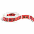 Smead ETYJ Color-Coded Year Labels, Red, 500 / Roll, SMD68322