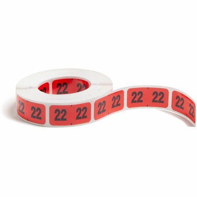 Smead ETYJ Color-Coded Year Labels, Red, 500 / Roll, SMD68322