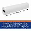 Dixon Ticonderoga Tru-Ray Construction Paper Art Roll, White, 1 Roll, PACP100599