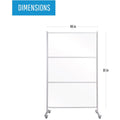 Bi-silque S.A MasterVision Mobile Glass Panel Divider, Transparent, BVCDSP273046