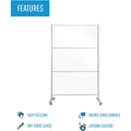 Bi-silque S.A MasterVision Mobile Glass Panel Divider, Transparent, BVCDSP273046