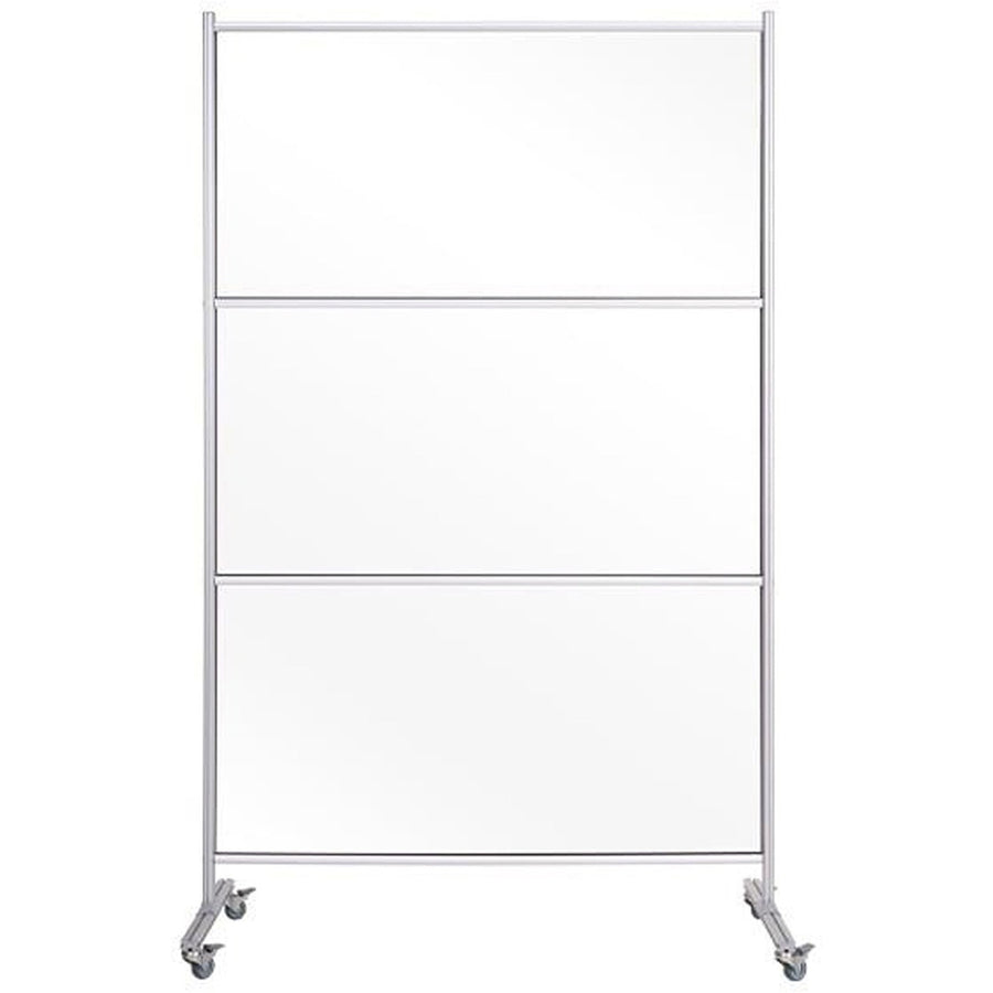 MasterVision Mobile Glass Panel Divider, 50" x 80.30", Transparent, Easy to Clean, BVCDSP273046