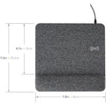 Allsop PowerTrack Plush Wireless Charging Mousepad - (32304), Gray, ASP32304
