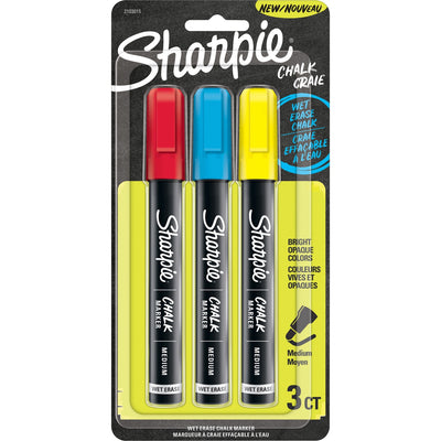 Newell Sharpie Wet Erase Chalk Markers, 3 / Pack, SAN2103015