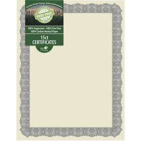 Geographics Tree Free Certificate, Multicolor, 15 / Pack, GEO49009