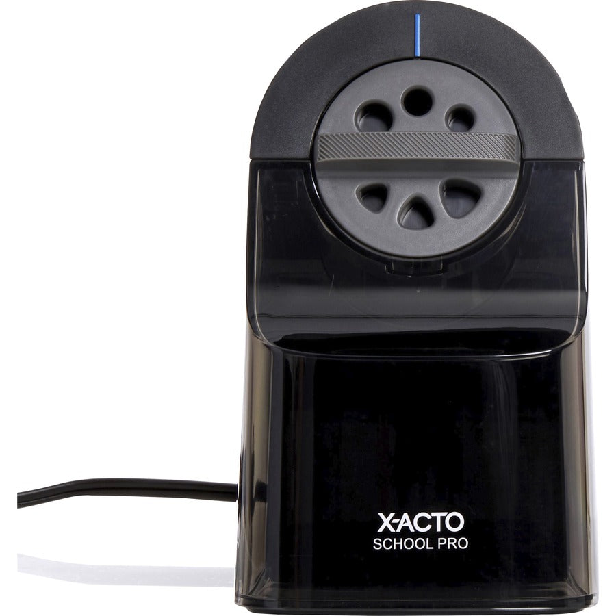 Elmer's SchoolPro Electric Pencil Sharpener, Black, Shaving Receptacle, EPI1670X