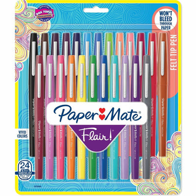 Newell Paper Mate Flair Porous Point Pen, 24 / Pack, PAP1978998