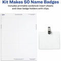Avery Top-Loading Clip-Style Name Badges, White, 8 1/2" x 11", 1 Carton, AVE74536