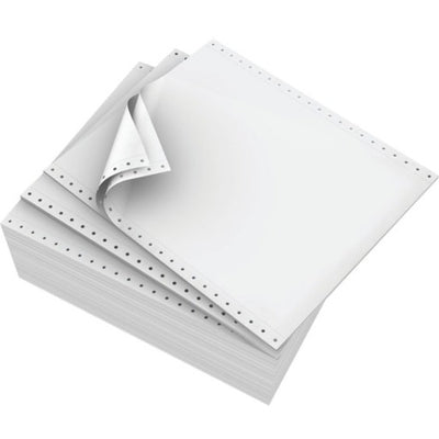 Domtar Continuous Paper, White, 9 1/2" x 11", 1 Carton, DMR951522