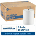 Georgia Pacific . enMotion Paper Towel Rolls, 8 1/4" x 550', White, Case Of 6 Rolls, 6 / Case, GPC89720