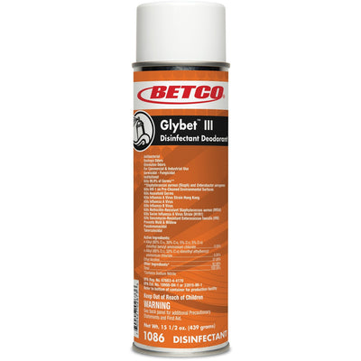 Betco Glybet III Disinfectant Deodorizer, Clear, 12 / Carton — view 1