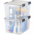 IRIS Weathertight Storage Box, 46 Quarts, 11 4/5"H x 15 4/5"W x 19 7/10"D, Clear, IRS110450