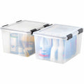IRIS Weathertight Storage Box, 46 Quarts, 11 4/5"H x 15 4/5"W x 19 7/10"D, Clear, IRS110450