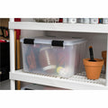 IRIS Weathertight Storage Box, 46 Quarts, 11 4/5"H x 15 4/5"W x 19 7/10"D, Clear, IRS110450