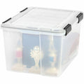 IRIS Weathertight Storage Box, 46 Quarts, 11 4/5"H x 15 4/5"W x 19 7/10"D, Clear, IRS110450