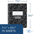 Roaring Spring Paper Spring Wirebound Composition Book, 7 1/2" x 9 3/4", 24 / Carton, ROA10111CS