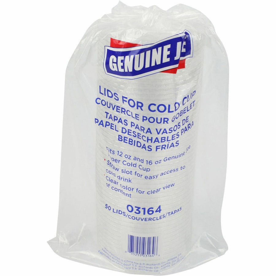 Genuine Joe Paper Cup Lids, Clear, 50 / Pack — view 1