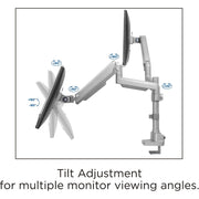Lorell Mounting Arm for Monitor - Gray, 1 Each