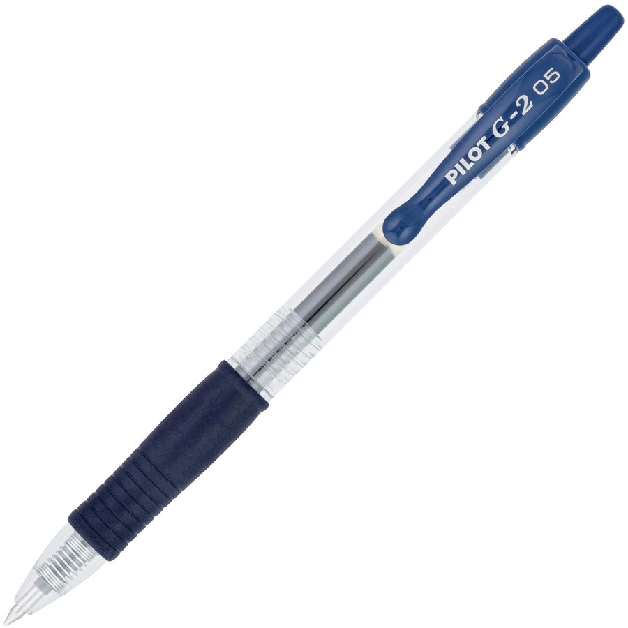 Pilot 0.5mm Gel Pens, 0.60" x 5.75", Navy, Smooth Writing, 1 Dozen, PIL15122